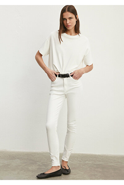 Mavi Weiße Jeanshose in Goldform von Serenay 100980 -83673