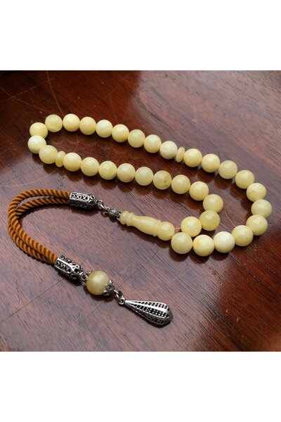 dergah tesbih Has Kaya Damla Kehribar Özel Tasarım (Amber), (مسبحة قطرة كهريبار)