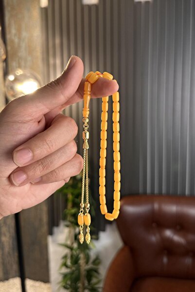 dergah tesbih Bilek Boy Gümüş Püskül Ateş-i Kehribar