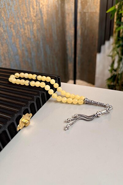 dergah tesbih Saray Motif Gümüş Tasarım Damla Kehribar Tesbih (Amber), (مسبحة قطرة كهريبار)