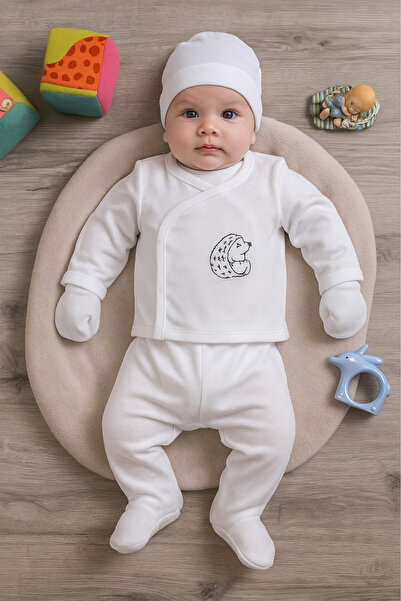 Miabella Home Newborn Baby Set Set of 5, Hospital Discharge Set, Baby Set, Soft Textured 100% Cotton