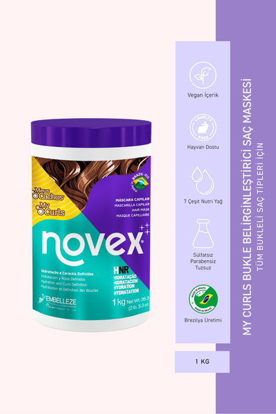 NOVEX My Curls Bukle Belirginleştirici Saç Maskesi 1 KG