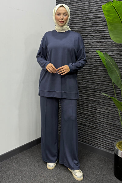 Tesettür Diyarı Set Hijab pentru femei, din modal, cu bluză și pantaloni lung...