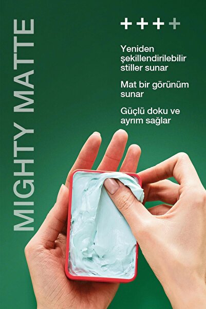 Osis Mighty Matte Güçlü Tutucu Mat Wax 100 ml | Orta Tutuş Güçlü Doku Mat Bitişli Wax Krem