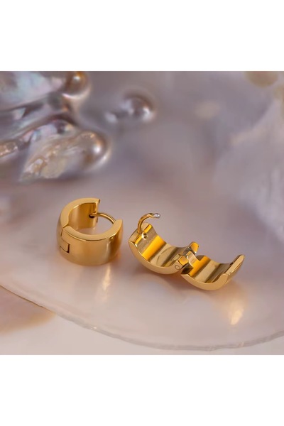 Siya Silver Kararmaz Çelik Unisex Minimal Halka Küpe-1,3 cm