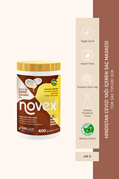 NOVEX Coconut Oil - Kuru ve Hasarlı Saçlar İçin Hindistan Cevizi Yağı İçeren ...