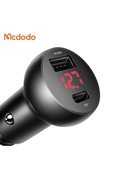 Mcdodo CC-6810 30W 1XPD 1XUSB GİRİŞLİ ARAÇ ÇAKMAK ŞARJ 5A-SİYAH