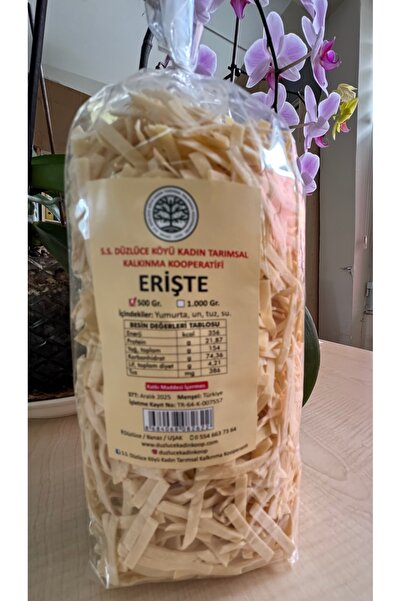 DÜZLÜCE KÖYÜ KADIN TARIMSAL KALKINMA KOOPERATİFİ SADE ERİŞTE 500 gr