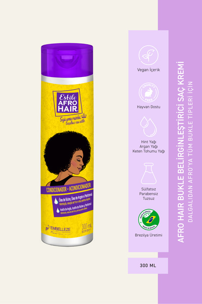 NOVEX Afro Hair - Afro Kıvırcık Saçlar İçin Bukle Belirginleştirici Saç Kremi...