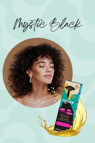 NOVEX ميستيك بلاك - كريم العناية المركزة لإصلاح أطراف الشعر المتقصفة لجميع أنواع الشعر 80 جم