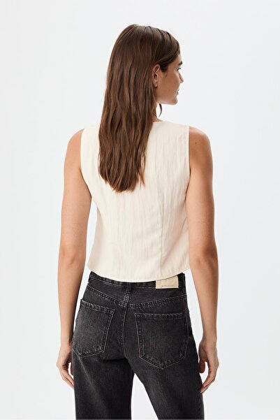 Stradivarius Düğmeli dokulu top