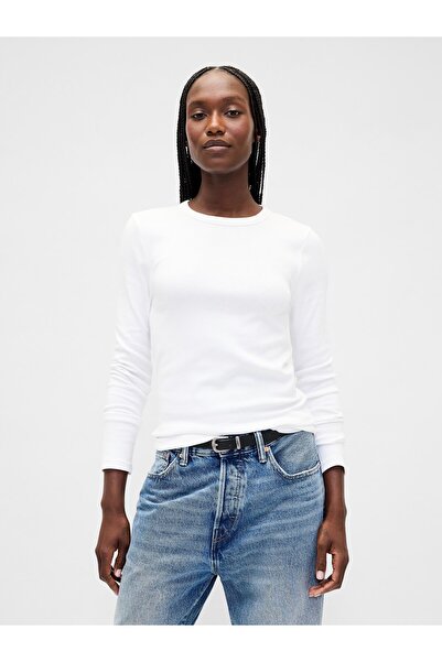 GAP Kadın Beyaz Modern Shrunken T-Shirt