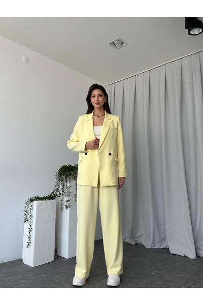 EFSUN MODA Women's Oversize Jacket Pants Suit Lined