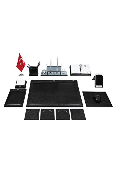 Anadolu Sümen Takımı Truva Düğmeli Siyah Sümen Takımı Yeni Iş Hediyesi