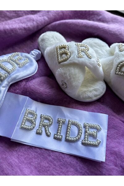 Store Pearl Mini Box Pearl Ornament Face Graduation Written Plush Slippers Satin Girdle and Eye Patch