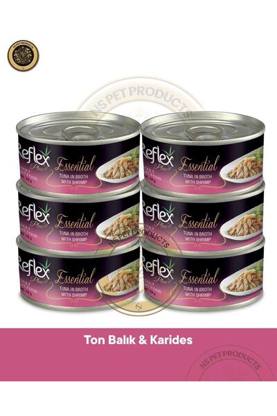 Reflex Plus Essential Kedi Ton Balıklı&Karidesli 6X70gr