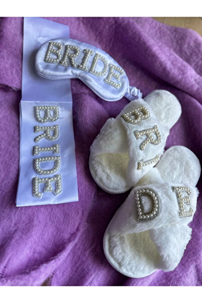 Store Pearl Mini Box Pearl Ornament Face Graduation Written Plush Slippers Satin Girdle and Eye Patch