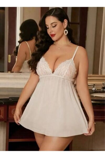 Brs underwear Cămașă de noapte transparentă multicoloră de mărime mare