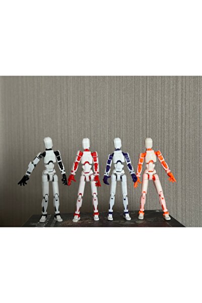 Loopify Lucky 13 Aksiyon Figürü Robot Oyuncak 13cm Beyaz 4'lü Set