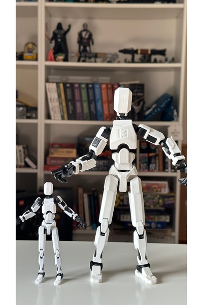 moifugyia Dev Lucky 13 Aksiyon Figürü Robot Oyuncak 28cm ve 14cm Lucky 13 Pak...