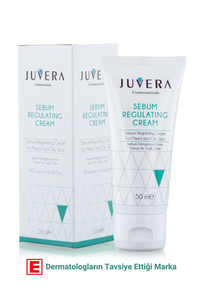 JUVERA Cosmeceuticals Karma Ve Yağlı Ciltler Için Sebum Dengeleyici Ve Yağlandırmadan Nemlendiren Krem 50ml