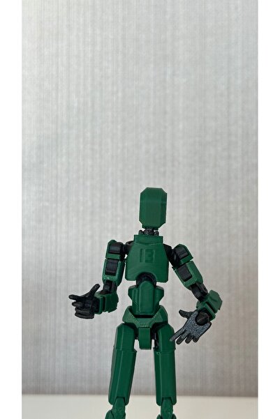 Loopify Lucky 13 Aksiyon Figürü Robot Oyuncak 13cm Yeşil Siyah