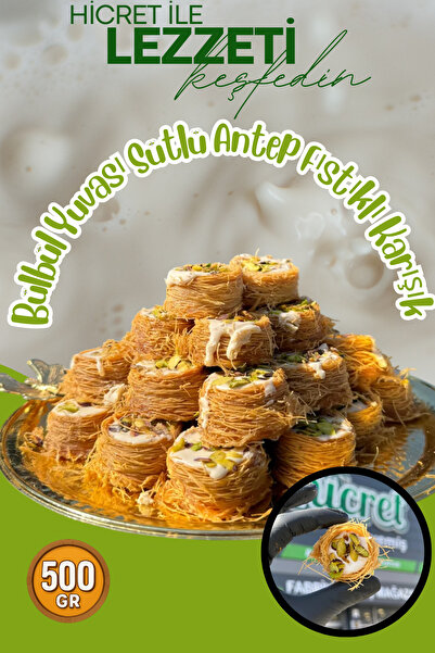 Hicret Kuruyemiş Bülbül Yuvası Sütlü Antep Fıstıklı Karışık 500 Gr