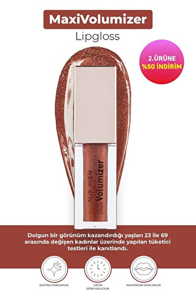 Alix Avien Maxivolumizer Lipgloss 219 - Foxy Red - Kalıcı ve Nemlendirici Ruj - Dolgunlaştırıcı Etki