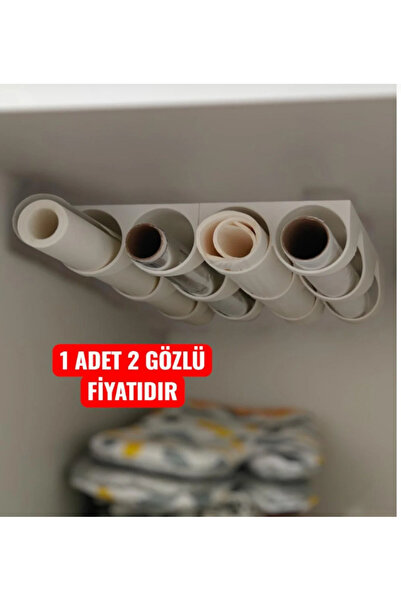 Aaron Boriss Kitchen Roll Organizer |   Greaseproof Paper, Foil, Cling Film (1 Piece with 2 Compartments)