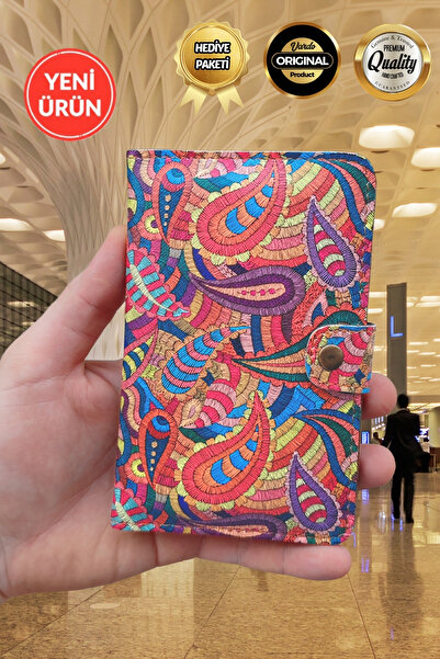 Vardo Esther Ethnic Pattern Design Wallet & Passport Cover with Business Card Holder Unisex