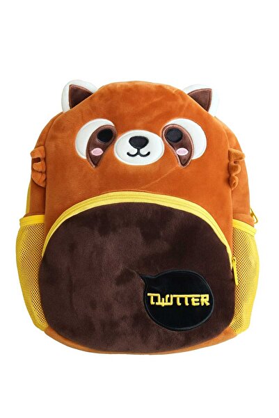 Puckator Ghiozdan pentru preșcolari, grădiniță, model Panda Roșu, pluș, Ru Pa...