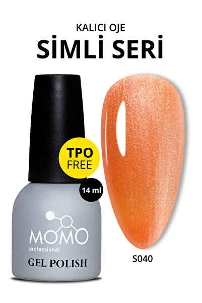 MOMO professional Kalıcı Oje S040, Sedefli Şeftali, 14 ml, TPO- FREE