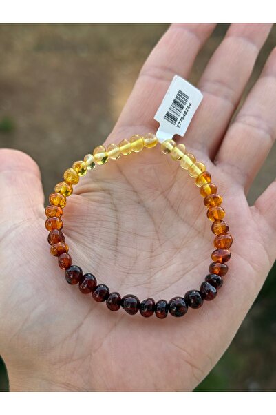 KEHRİBAREVİ EREĞLİ Baltık Damla Kehribar Gökkuşağı Yetişkin Bileklik Orijinal Sertifikalı