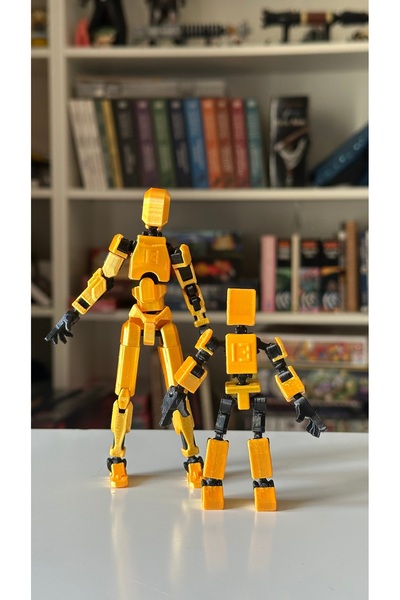 Loopify Lucky 13 Mini 13 Aksiyon Figürü Robot Oyuncak 2'li Altın Set