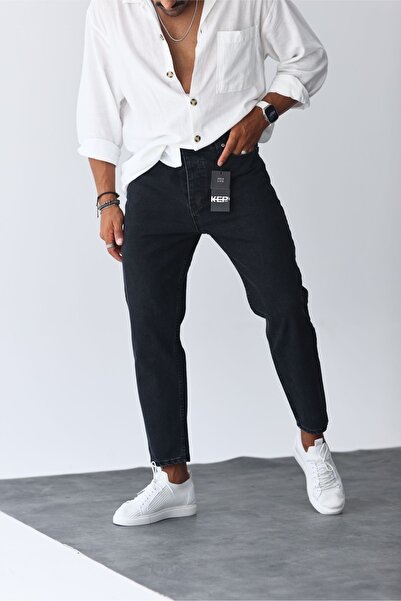 MADZEYMODA Boyfriend Ανδρικό Smoked Jean Jeans