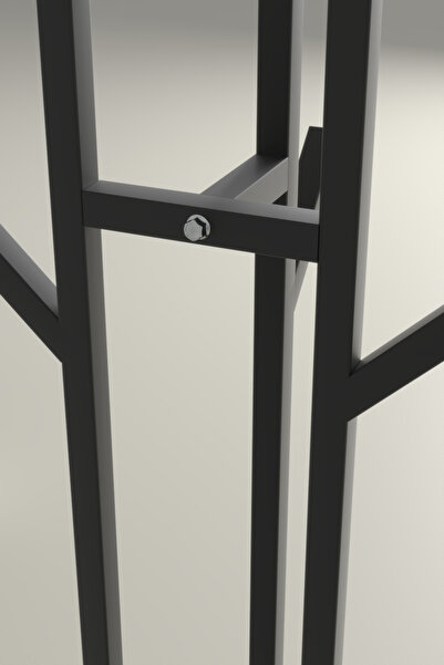 Retodesign 9 Kancalı Metal Elbise Askısı, Portmanto Askısı, Antre Ayaklı Askı 5101