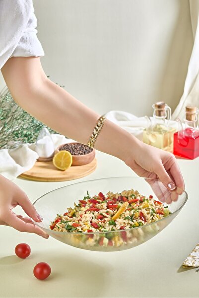 Lora Bianca Monsi Gondol Large Size Glass Salad Fruit Bowl