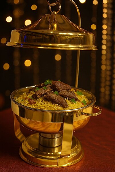 ALMASA 4.5L Gold Buffet Warmer