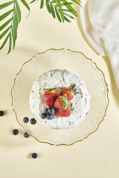 Lora Bianca Tapestry 28 cm Transparent Footed Cake Plate Stand