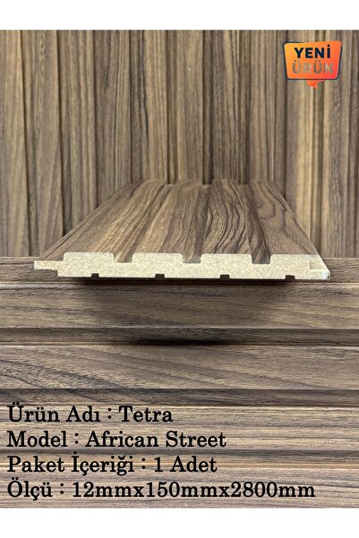 DOGGA PROFILE-PANEL Mdf Duvar Paneli ve Duvar Lambrisi ve Vestiyer Tv Ünistesi Dekoratif Paneli 15X280 (1 ADET) AFRİCAN
