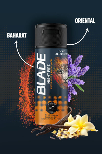 Blade Erkek Deodorant Seti 4x150 Ml (Cool Fresh,Night Fire,Self Confidence,Mountain Fresh) Leke Bırakmaz
