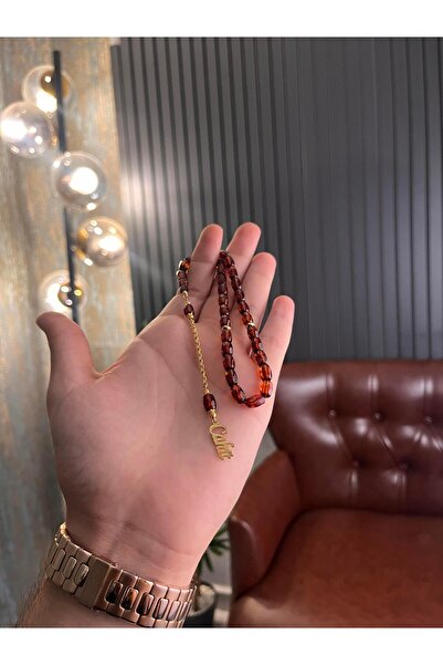 dergah tesbih Altın Püskül Bilek Boy Rus Damla Kehribar ( İsimli ) (Amber), (مسبحة قطرة كهريبار)