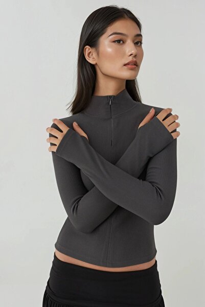 Hiccup Μακρυμάνικο μπλουζάκι πόλο με φερμουάρ