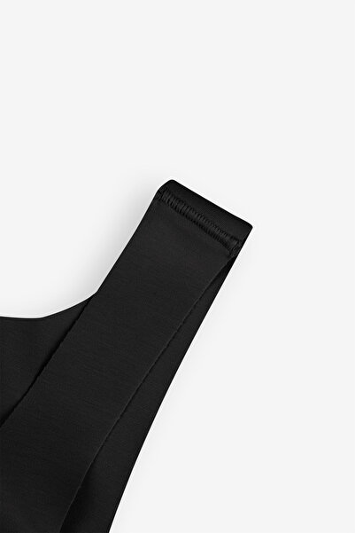 Bolero Dikişsiz Görünmez Pima Pamuk Crop Siyah