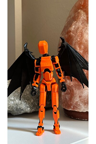 Loopify Lucky 13 Aksiyon Figürü Robot Oyuncak 13cm Kadın Lucky 13 ve Yarasa K...