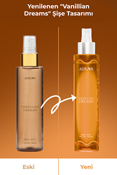 AURAN Vanillian Dreams Parfümlü Kadın Vücut Spreyi Vücut Kokusu Vücut Misti Body Mist Spray 150ml