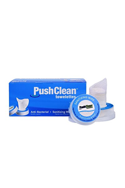 PushClean Hijyenik 24’lü Paket Seyahat Boyu Islak Mendil, tek tek paketlenmiş...