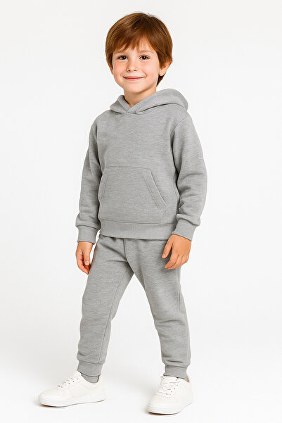 AKİF GİYİM Unisex Baby and Kids Hooded Raised Sweatshirt Set - Nursery