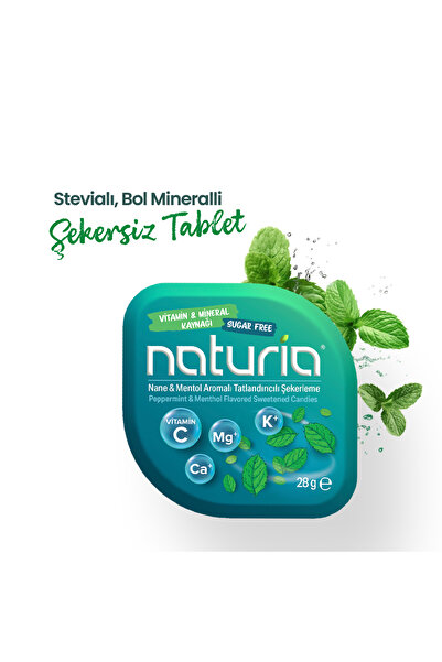 Naturia Nane & Mentol Aromalı Stevialı Şekerleme