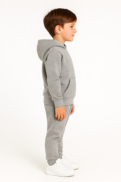 AKİF GİYİM Unisex Baby and Kids Hooded Raised Sweatshirt Set - Nursery